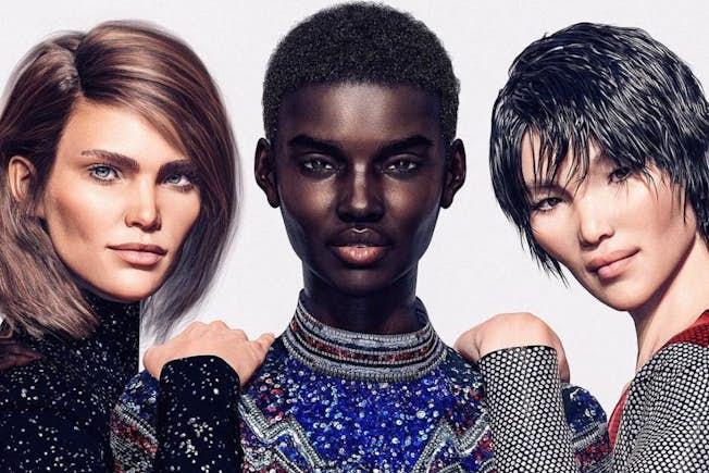 Digital models for Balmain