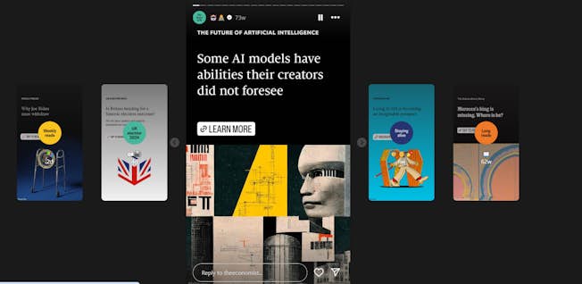 The Economist Instagram Stories example