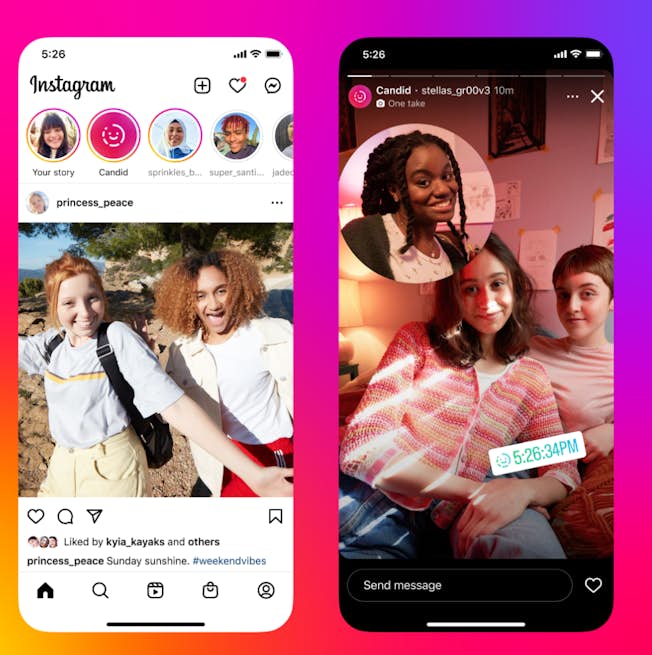 Instagram Stories example
